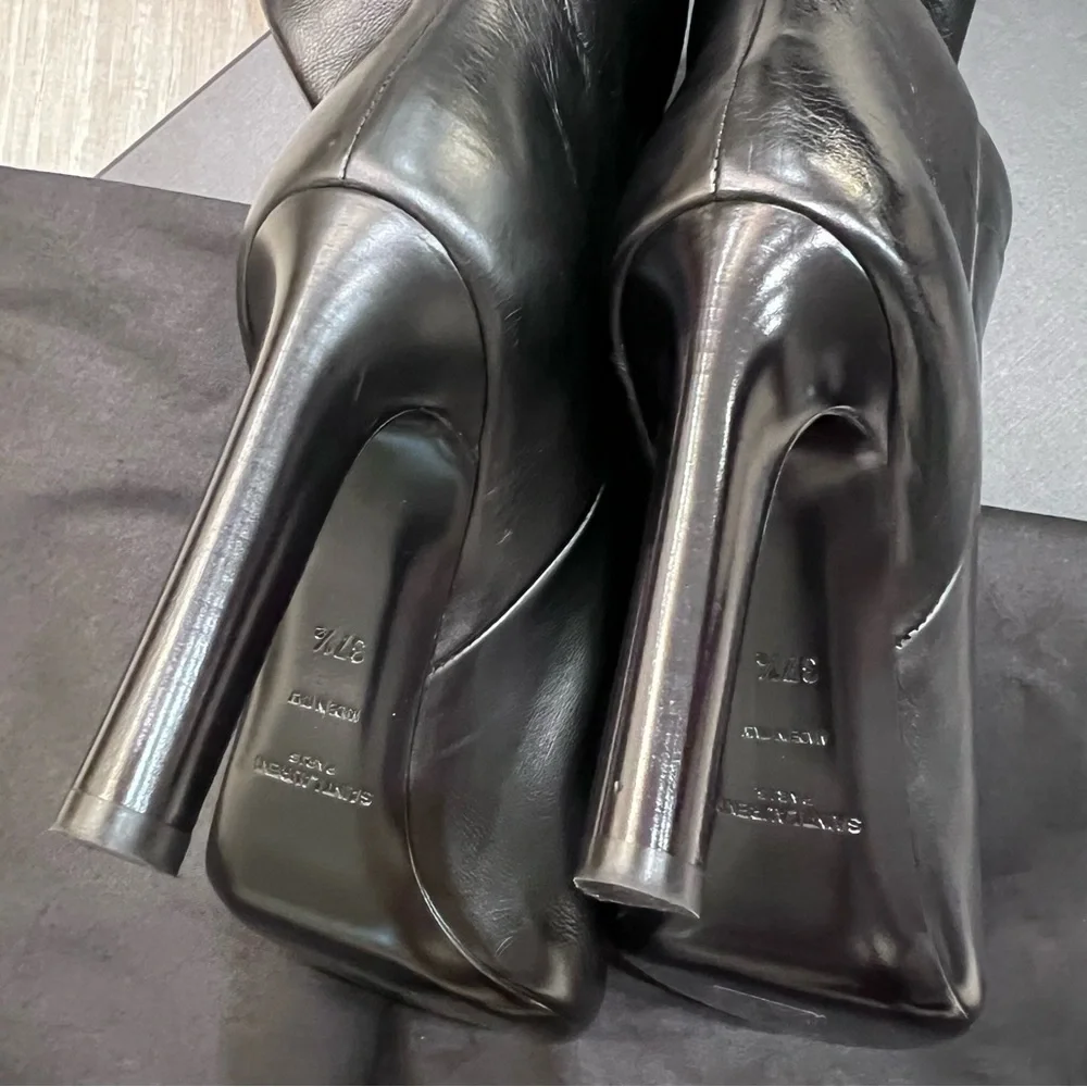 YSL Saint Laurent Over the Knee Boots Black - Picture 10 of 16